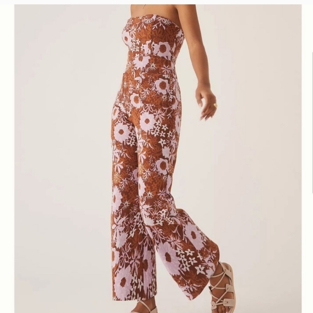 NWT Anthropologie Botanist Floral Jumpsuit